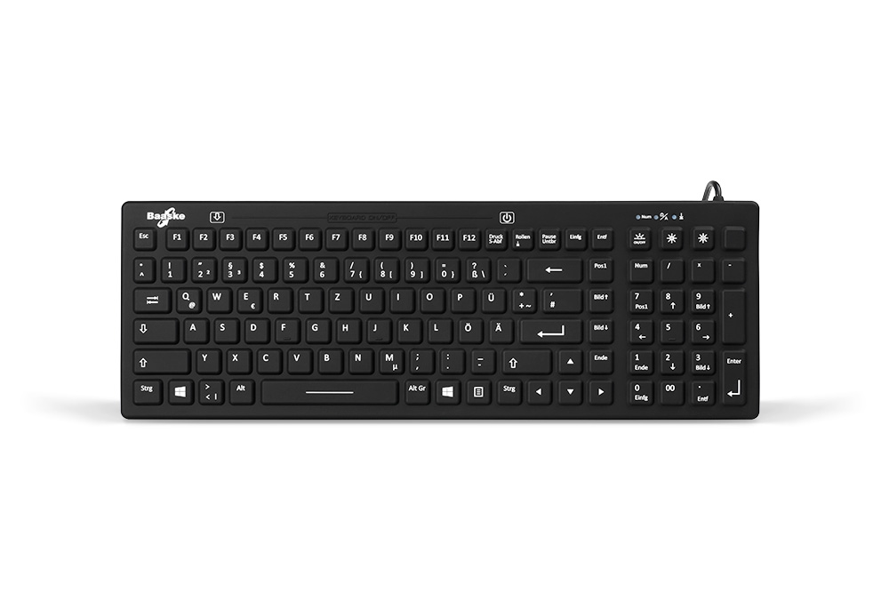 Baaske BL01 Hygienic Keyboard in black (DE)