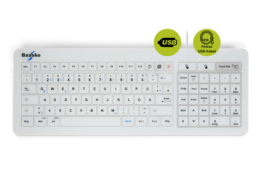 Medical Glass Keyboard Baaske GL03 (DE)